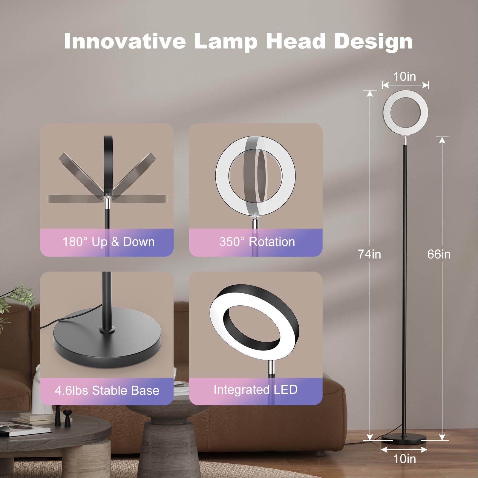 Dual-Sided RGBCW Floor Lamp